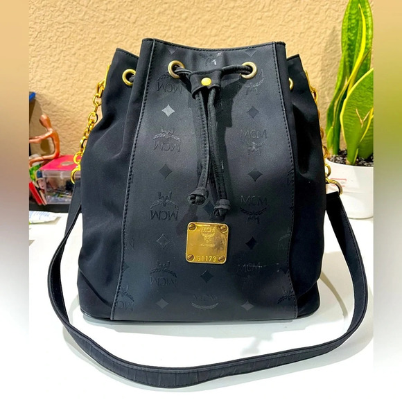 MCM Black Drawstring Bag - Picture 1 of 16